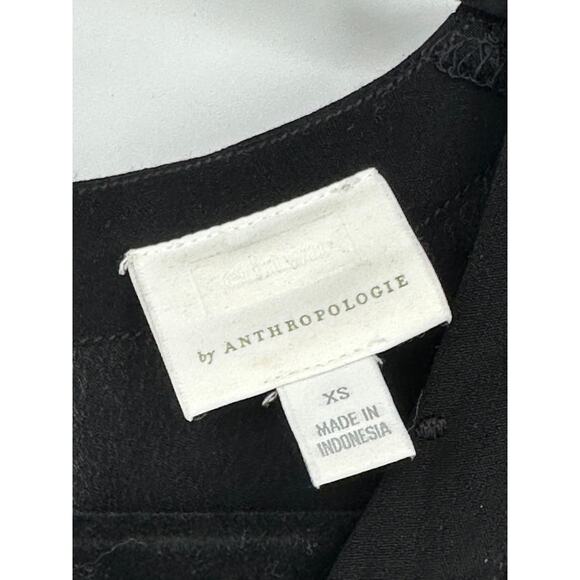 Anthropologie Ettwa Greenbrier Embroidered Romper Black Short Sleeve Bohemian XS - Picture 4 of 9